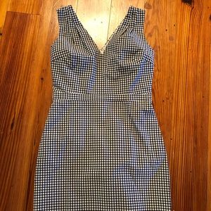 J. Crew navy gingham dress size 8